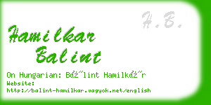 hamilkar balint business card